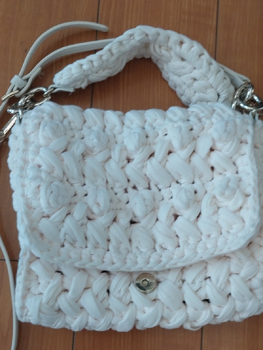 NEW Zara Ivory KNITTED Handwoven Crochet Crossbody Bag Tote HANDBAG Satchel